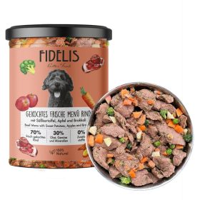   FIDELIS- Főtt menü marhahússal, édesburgonyával, almával és brokkolival 400g