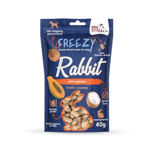 Syta Micha - Freezy - Liofilizált jutalomfalat nyúlhússal, papayával 40g