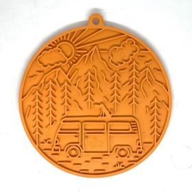 Sodapup Lickmat - Camp tapadókorongokkal – narancs